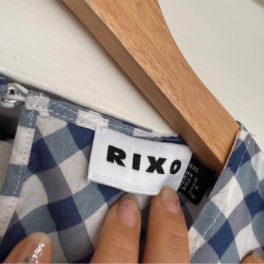 RIXO Kristen Gingham Midaxi Tiered Dress - Picture 9 of 11
